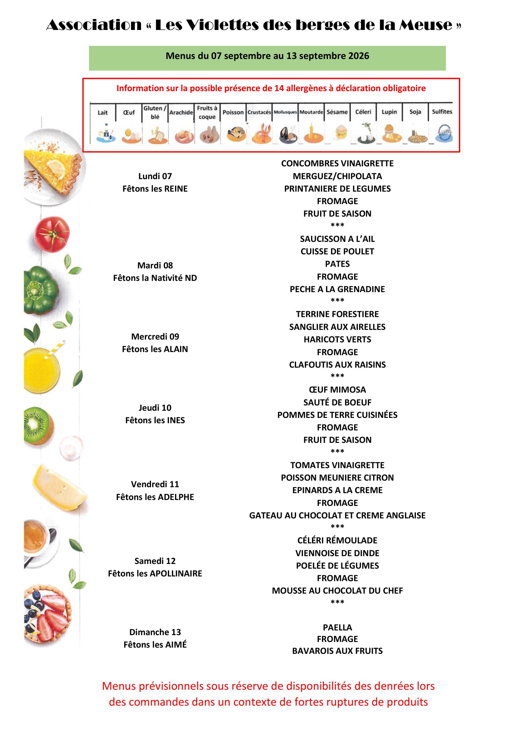 2026 S 37 Menu