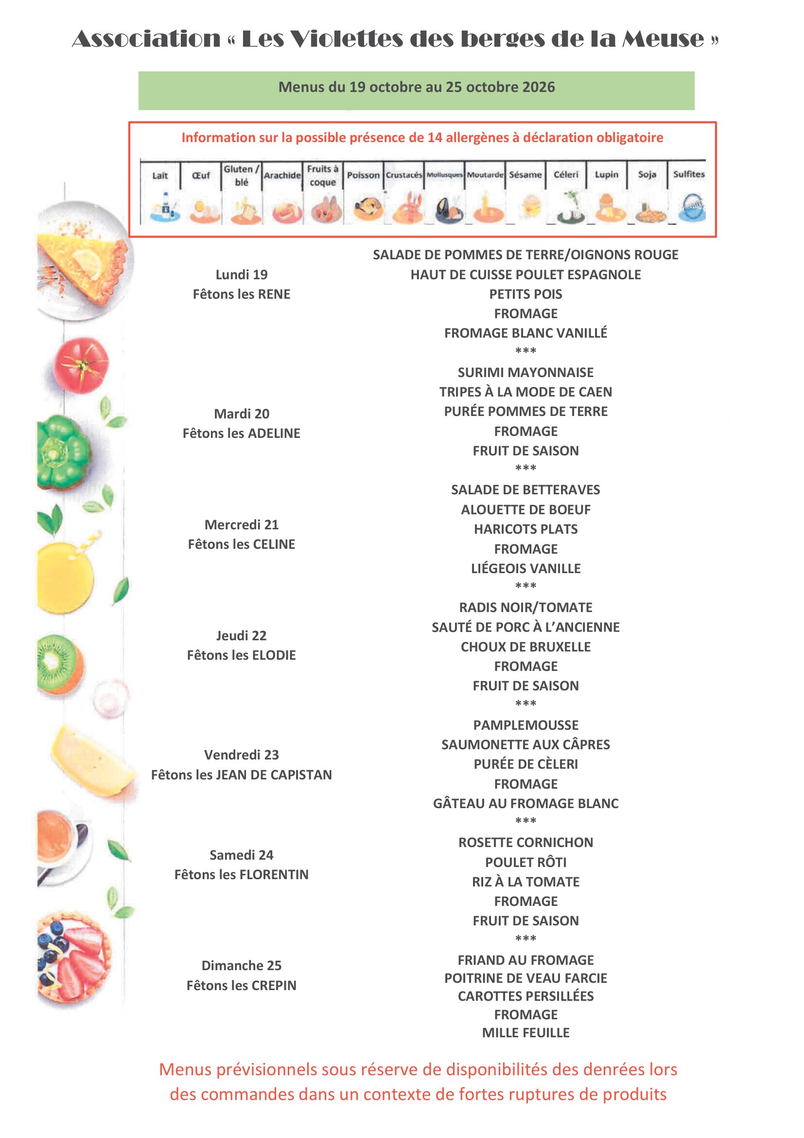 2026 S 43 Menu