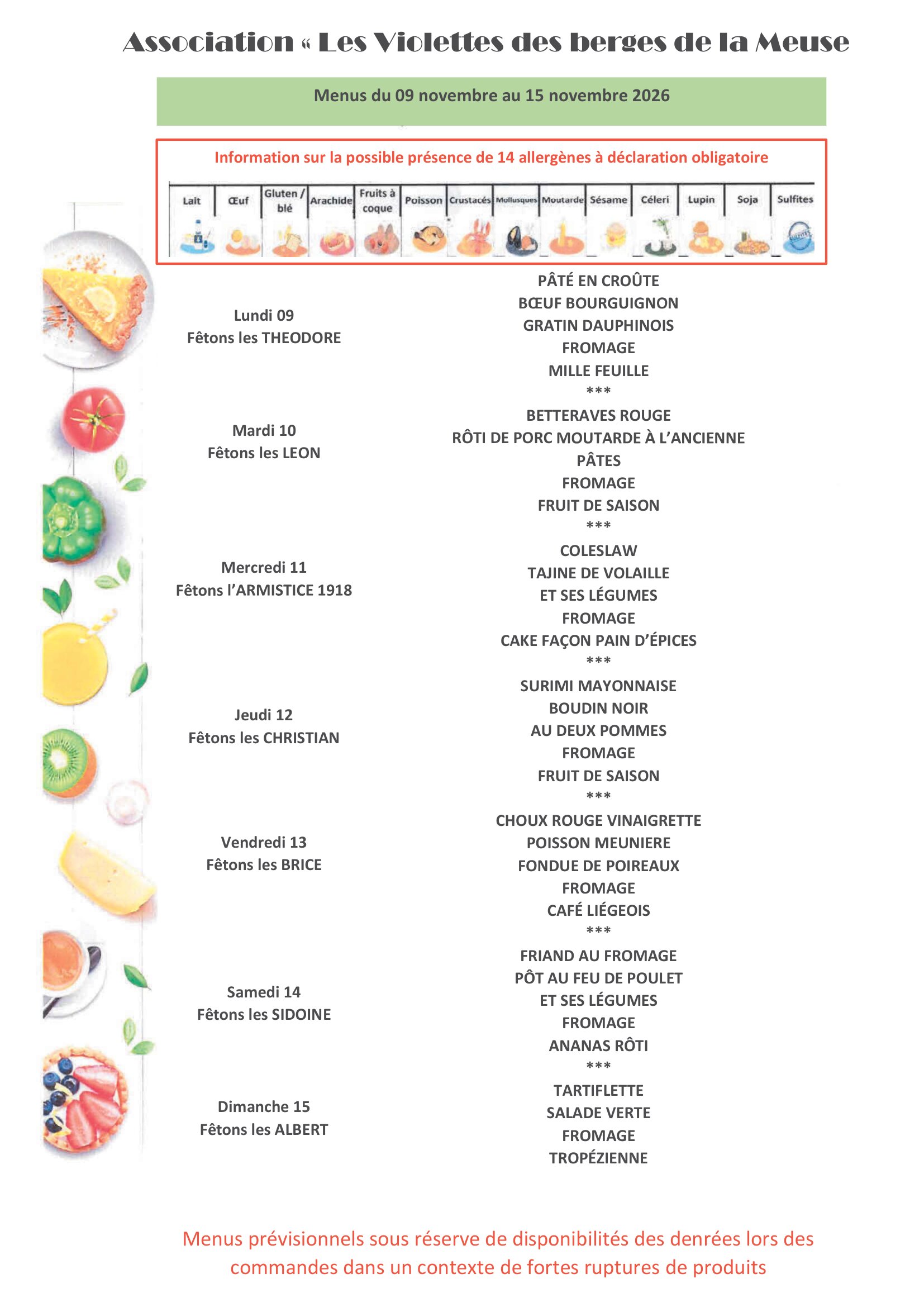 2026 S 46 Menu